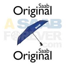 SAAB UMBRELLA BLUE SAAB LOGO NEW GENUINE OEM DEALER ACCESSORY GIFT DISCONTINUED