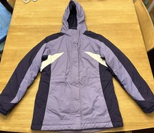  EUC LL Bean Girls 14-16 Large Winter Parka Ski Jacket Thinsulate Purple