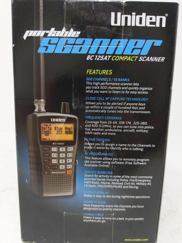 Uniden Bearcat BC125AT Handheld Scanner 500 Channels, Close Call PC Programmable - Zdjęcie 6 z 8