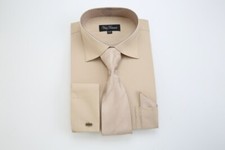 Viviz Torancci Men's Dress Shirt with Tie Set and French Cuffs AC301 9 Colors