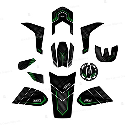 Set 3D Aufkleber Resistente 3D Kompatibel Mit KAWASAKI Z H2 SE 2021-2024