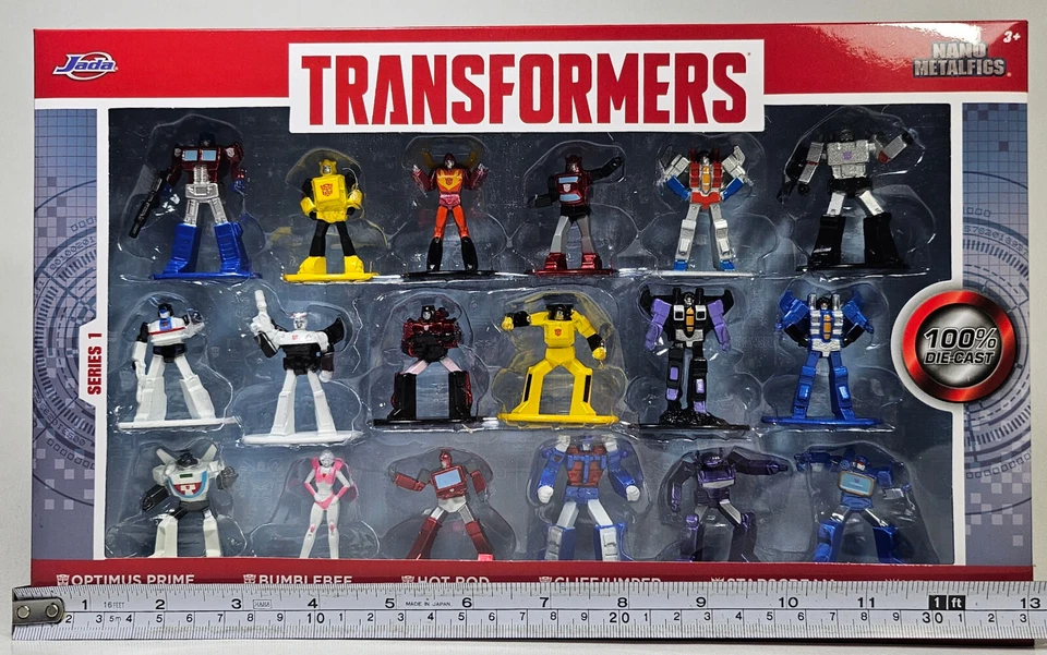 JADA 2022 TRANSFORMERS G1 NANO METALFIGS WAVE 1 18-PACK 1.5" DIE-CAST FIGURE SET - Image 2 of 4