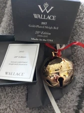 2017 WALLACE GOLD PLATE SLEIGH BELL