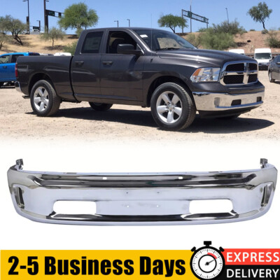 Front Bumper Face Bar Chrome For 2013-2018 Ram 1500 w/ Fog Light Holes Exact Fit
