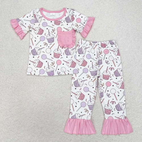 Happy Birthday Gift Infant Baby Short Sleeve Pajama Sleep Wear 2 Pcs Set 18 Mo - Picture 3 of 5