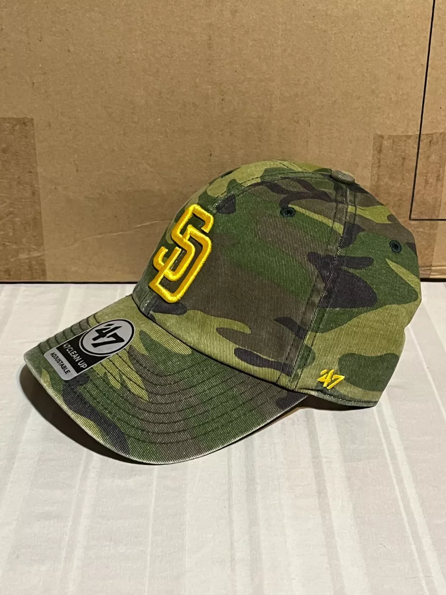 47 MLB Camo Clean Up Adjustable Hat, Adult One Size Fits All (San Diego Padres Camo)