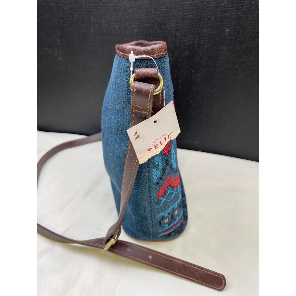 Реликвия женщин синий джинсовой ткани вышитый крест тела сумка/сумочка SKU 5826 - Изображение 3 из 4