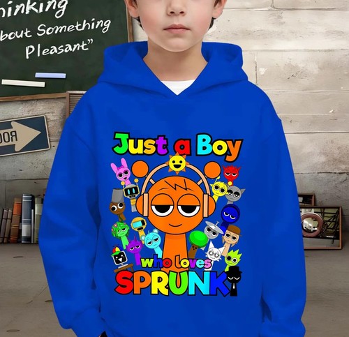 Sprunki- Just a Boy Hoodies Sweatshirts Incredibox Pullover Sprunki- Hoodie Kids - Picture 4 of 26