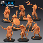Fish Folk Koi Tribe, Dungeons and Dragons Miniatures, D&D, Epic Miniatures, RPG