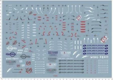 Super Detail Up 1/60 PG Wing Zero EW GDM Water Slide Decal DIY Model Kit 60389