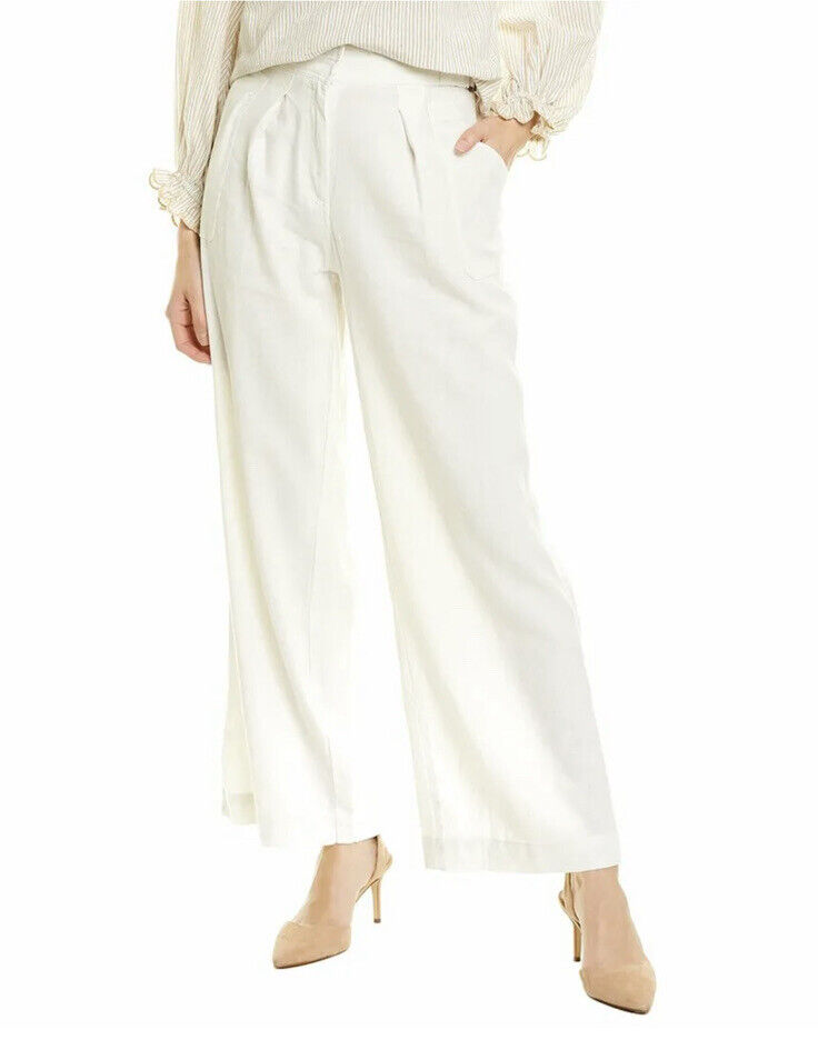 Max Studio Wide Leg Linen-Blend Trouser Pant Women's Size Max Studio Wide Leg Linen-Blend Trouser Pant Women's Size
