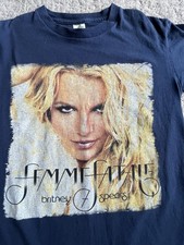 Britney Spears Nicki Minaj Femme Fatale 2011 Tour T Shirt Womens S Navy