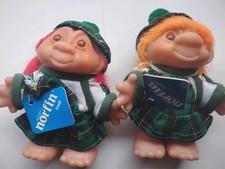 lot of 2 Vintage Troll Dolls Dam Norfin Troll Scottie 5448 with Tags 1986