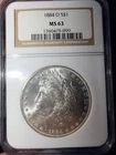 1884-O Morgan Silver Dollar - NGC MS63 - New Orleans Mint
