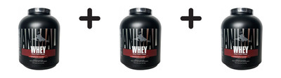 3 x Universal Nutrition Animal Whey (5lbs) Chocolate (47,82 EUR/kg)