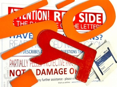 DKM | ORANGE REAR BUMPER LETTERS COMPATIBLE W/ PASSPORT 2026-UP NOT DECALS