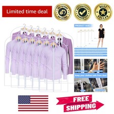 24'' x 40'' Washable Garment Bags - 12-Pack for Travel  Home Organization