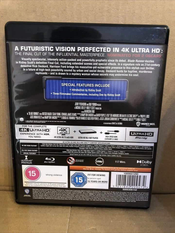 Blade Runner: The Final Cut [4K Ultra-HD] [1982] [Blu-ray] [2017] [Region Free] - Image 2 of 4