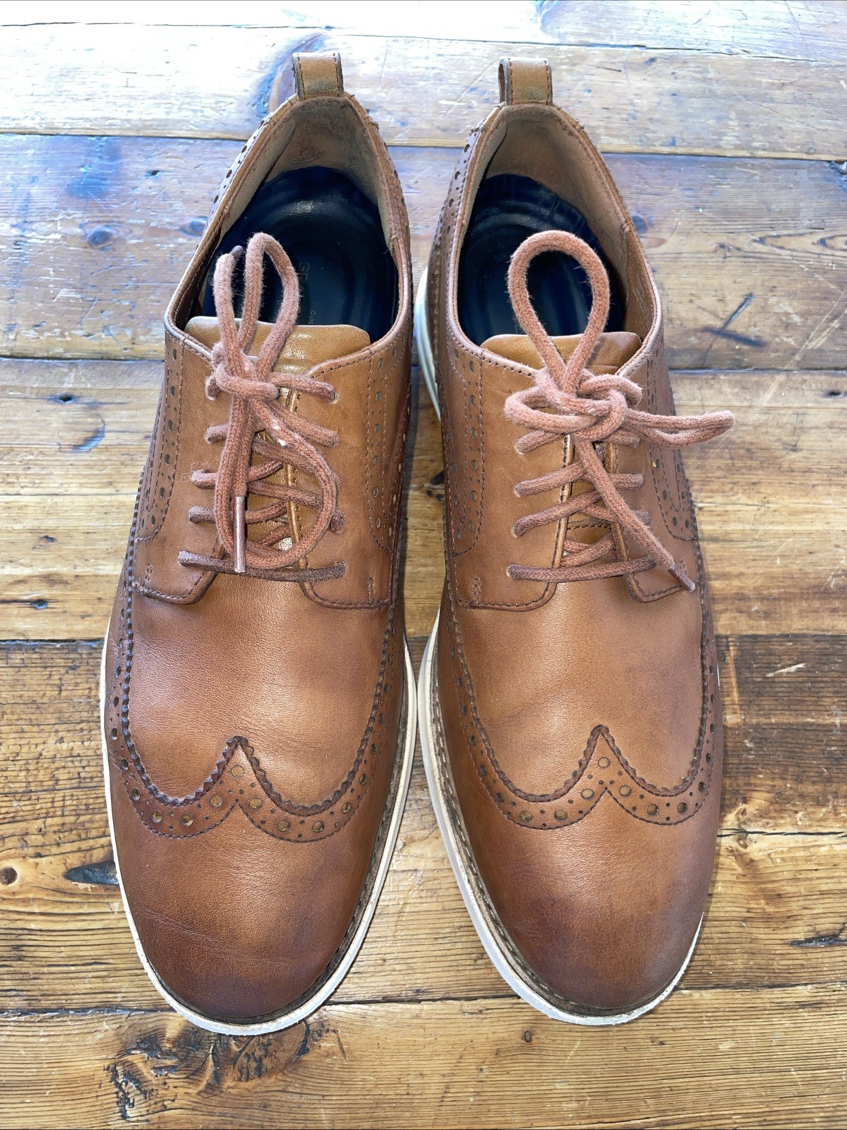 SAOLA Cole Haan GrandEvOlution Oxford Uomo 10 5 M Pelle Marrone Britannico Ala C26930