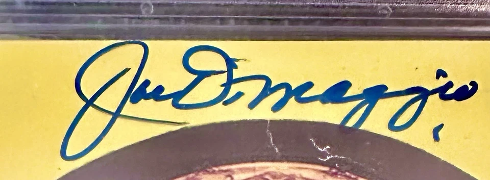 Joe DiMaggio Hall Of Fame Plaque Postcard Strong Signature PSA Encapsulated - Image 3 of 4