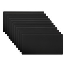 11 Pcs 4x2" Anodized Aluminum Sheet Metal Self Adhesive Plates 1MM Thin Black
