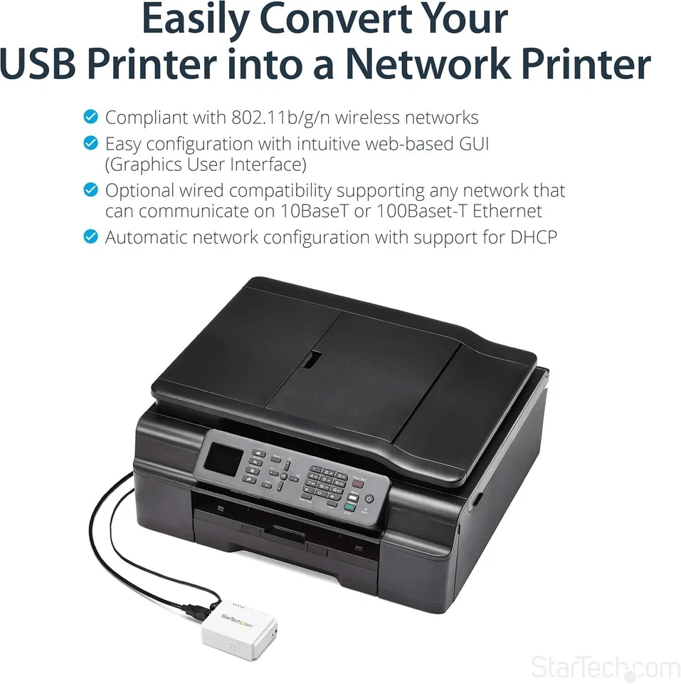 USB Printer Server - Windows 10 Compatible - TAA Certified - Image 4 of 4