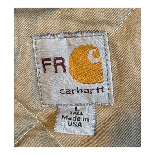 Carhartt FR Flame Resistant Brown Work Jacket Coat Men Size Large Tall RN 14806 - Picture 7 of 13