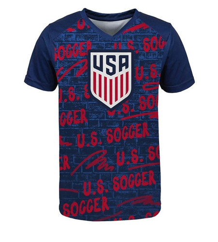 USA Soccer Graphic Jersey Men's XL U.S. Soccer Graffiti Shirt New FIFA World Cup