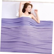 Cooling Blanket 90"x90"Queen Size for Night Sweats Absorbs 90" 90" 02-purple