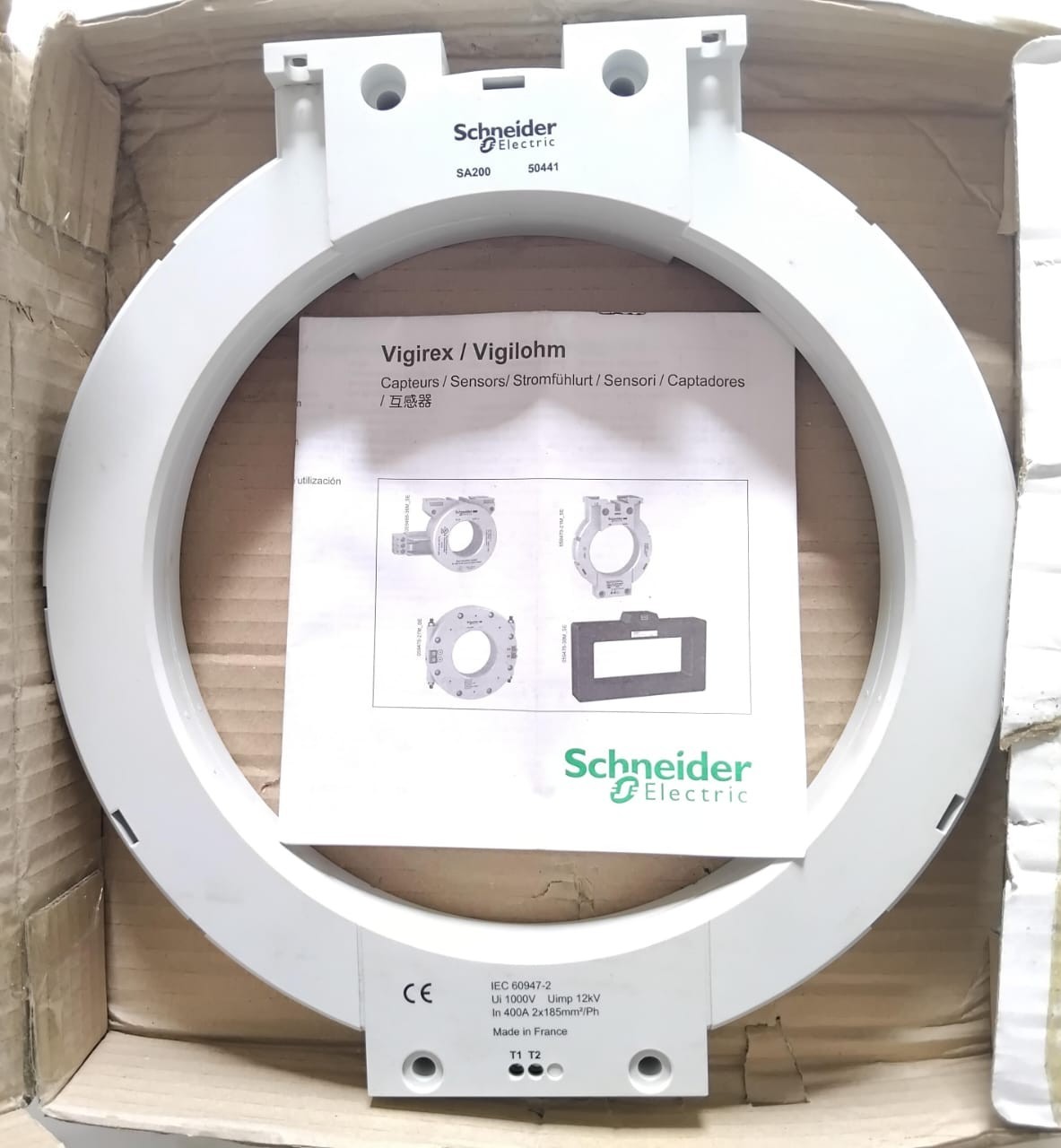 Schneider Electric 50441 VigiPacT Toroidal Ring Current Sensor 400A
