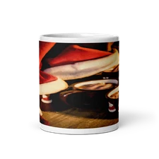 Festive Hot Cocoa Mugs Campfire Scene 11oz Ceramic Mug