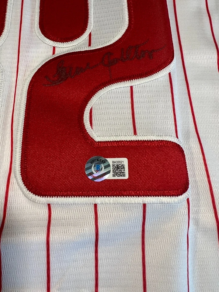 Steve Carlton Philadelphia Phillies Autographed Signed Jersey W/Beckett COA - Image 4 of 4