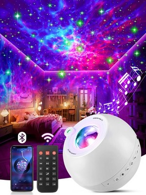 360 Modes Galaxy Projector with Bluetooth & 15 White Noise - Night Light & Room