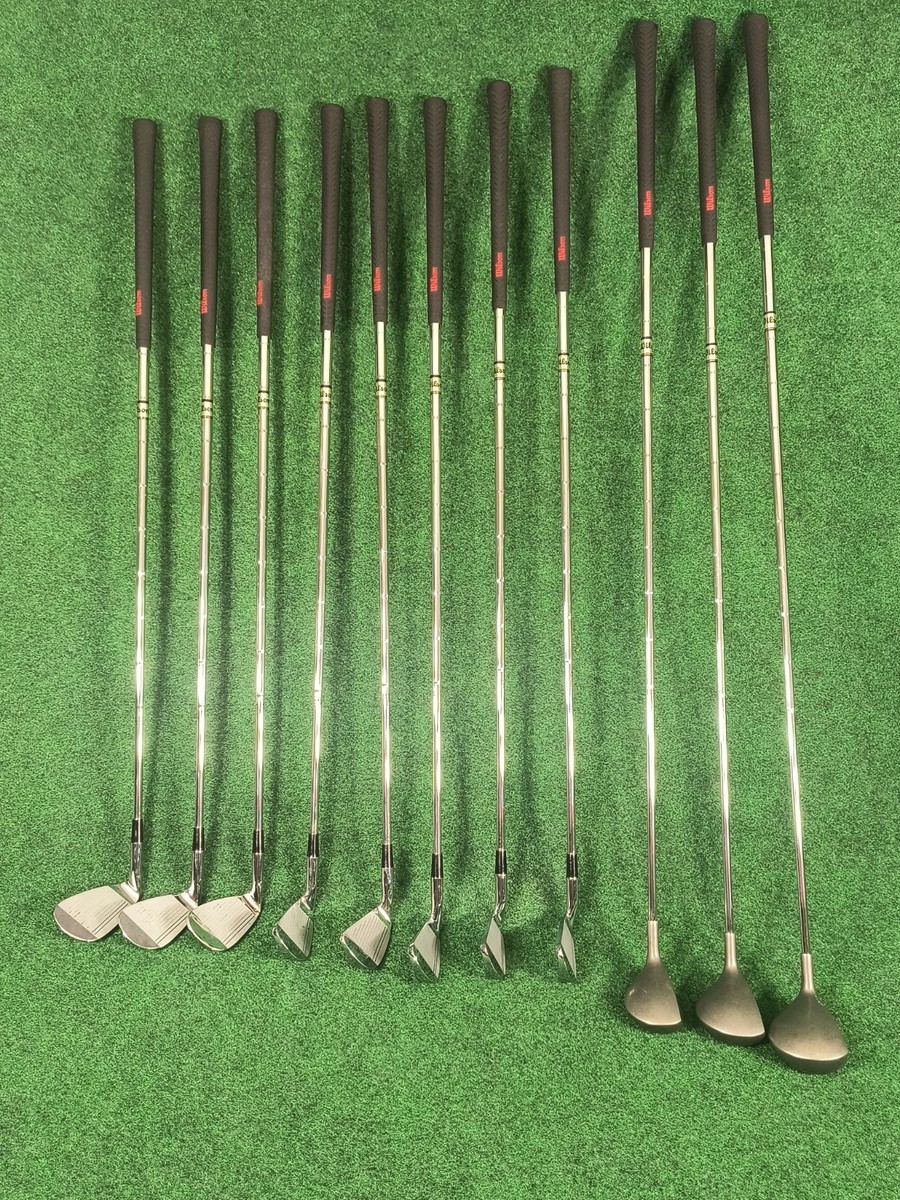 Vintage Golf Club Set NEW Wilson Powersole 3-9 Irons, PW & 1, 3, 5 