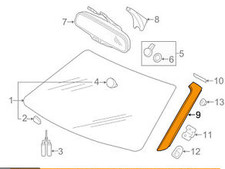 AUDI RS5 Convertible 8F Front Right A-Pillar Trim 8F0853266E1L1 NEW