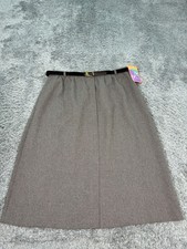 Vtg Levis Skirt Women 36 22W Herringbone Pleated A-Line Slit Midi Bend Over NWT