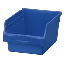 Akro Mils Shelfmax 12 Inch Storage Bins Case Of 8 Blue Durable Organizing Bins