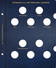 Whitman Classic Blue Album Update Page 2009 Territory Quarter Coins Single Mint