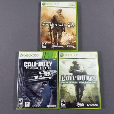 Call of Duty Xbox 360 Lot Of 3 Games Modern Warfare 2 Modern Warfare 4 COD Ghost