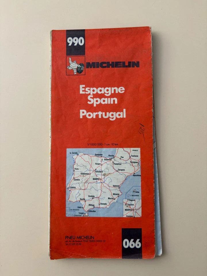 Ancienne carte MICHELIN N°990 ESPAGNE de 1977 - Photo 1/1
