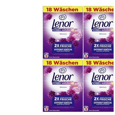 4x900g Lenor Color-Waschmittel Pulver Blütentraum | Wunderbarer Duft 72WL