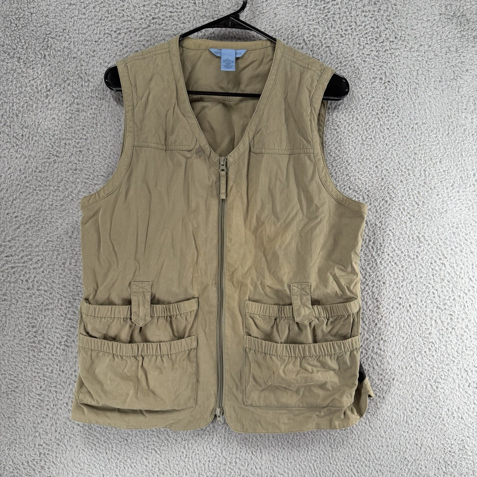 Duluth Trading Vest Large Mens Outdoor Hunting Fishing Vented Utility D5