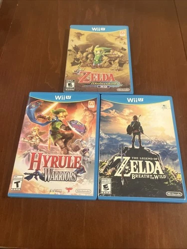 Lot Of 3 Nintendo Wii U Zelda Games: Breath The Wild Hyrule Warriors Windwaker