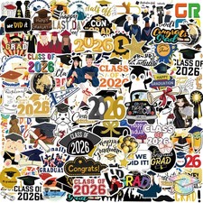 100 Pcs Graduation Stickers 2026, College Stickers, Class of 2026 Stickers fo...