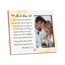 Wedding Picture Frame, Mr And Mrs Photo Frame, Engagement Wedding Gift For He...