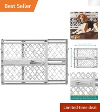 North States Paws Portable Pet Gate: Expandable 26-40" for Indoor Safety