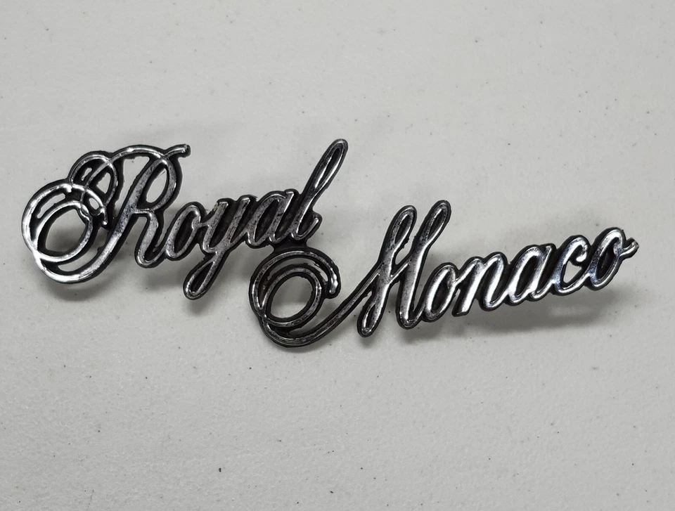 1975-1977 Dodge Royal Monaco Fender Emblem 3811506 Script Rare Badge Vintage - Image 2 of 4