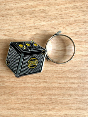 Vintage VARTA Advertising Magnifier Car Battery Shaped German Automobilia 1950s