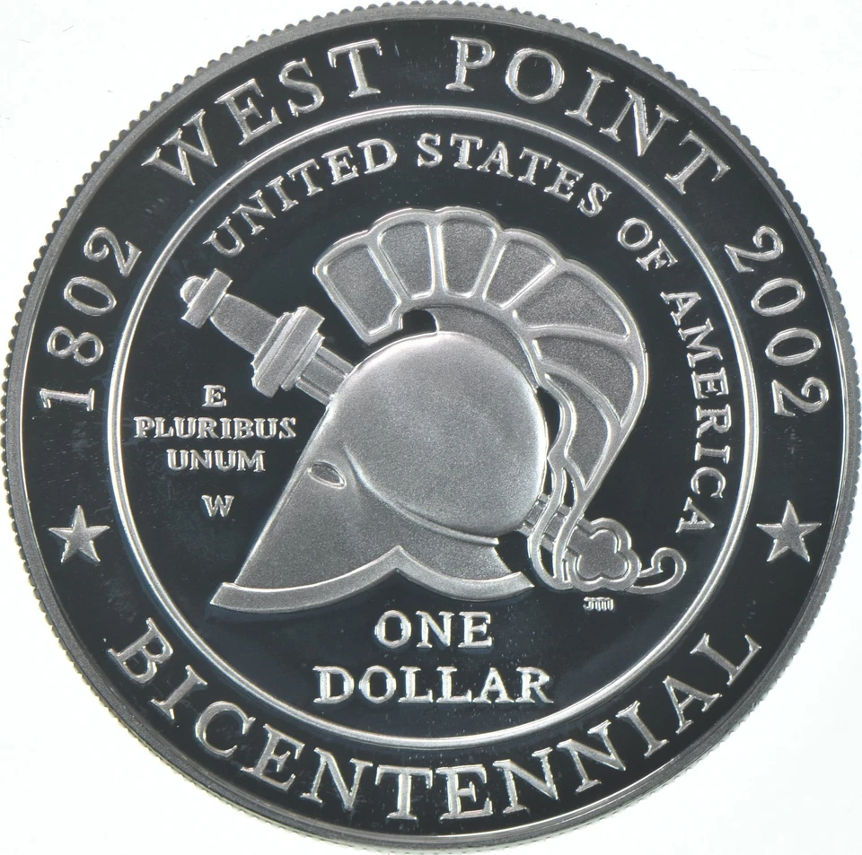 2002-W Proof West Point Army Military Commemorative Silver Dollar $1 - Image 2 of 3