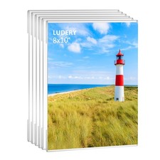 Ludery 8x10 Acrylic Picture Frames,Set of 6 Clear Photo Frame 8x10", Vertical